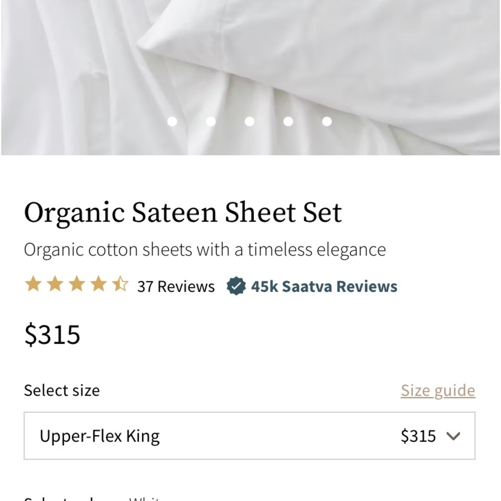 White Luxury Sateen Bedding Sheets